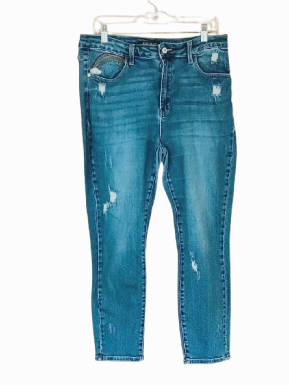 Judy Blue Relaxed Fit Jeans 15/32 High Rise Distressed Stretch